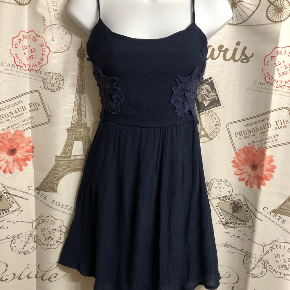 Socialite Navy Blue Dress With Cutouts